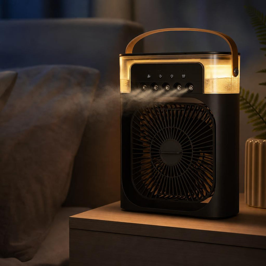 Mini enfriador de aire con luz de noche